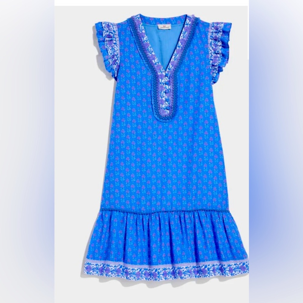 ✨NEW Vineyard Vines Hydrangea Block Ruffle ✨
